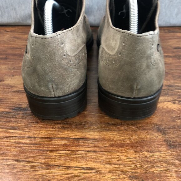 Mephisto Men's‎ Size 10 Oxford Gray Suede Leather Taupe Shoes Lace Up - Picture 3 of 10